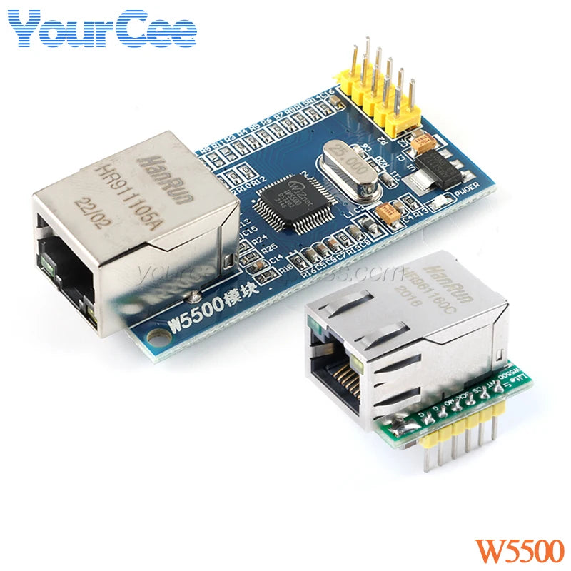 2pcs/1pc W5500 USR-ES1 SPI to LAN Ethernet Converter Board Module TCP IP 51 STM32 Microcontroller WIZ820io RC5 W5100 For Arduino