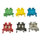 UK2.5B DIN Rail Terminal Blocks Jumpers End Covers Fixed Bridge Marker Strip Aluminum Rail Assembly 2.5mm² Cable Connector Kit