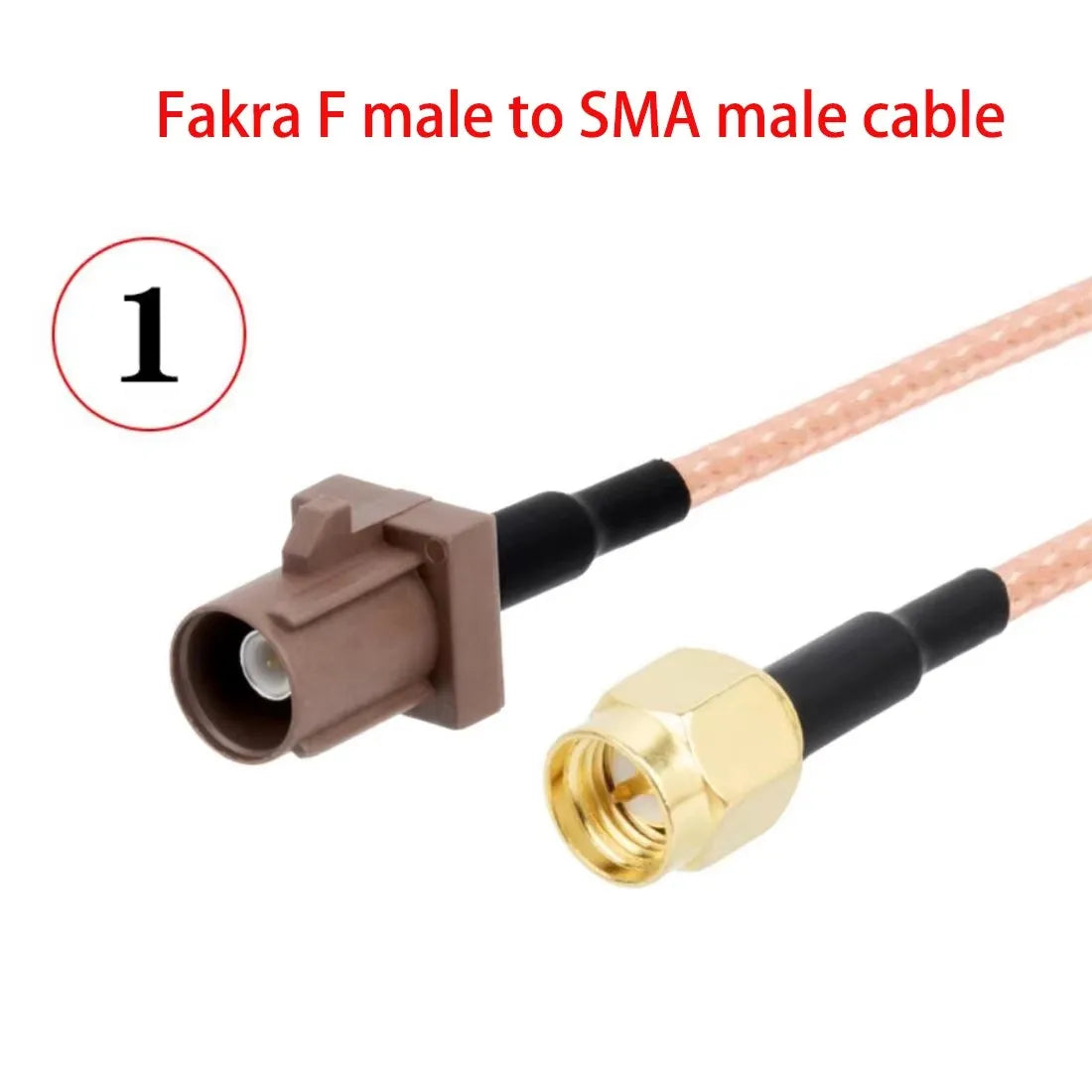 1PC Fakra F Male Female Brown Color To SMA Plug Jack Pigtail Cable Adapter RG316 15cm /30cm/50cm/100cm Wholesale NEW