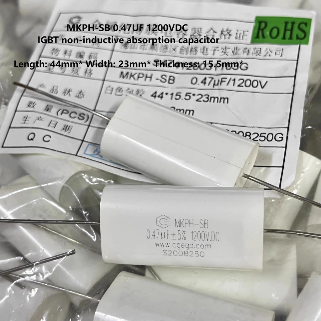 5pcs/lot MKPH-SB 1200V 0.1uf 0.22UF 0.47uf 0.68uf  5% IGBT non-inductive absorption thin-film capacitor