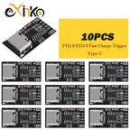 1-10pcs Type C PD2.0 PD3.0 Fast Charge Trigger Polling Detector USB Boost Power Supply Change Module Charger Board