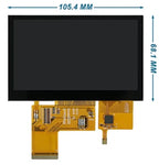 IPS 4.3 inch 40PIN HD TFT LCD Capacitive Screen (Touch/No Touch) 24Bit TTL-RGB Interface GT1151Q 6P I2C Interface 800*480