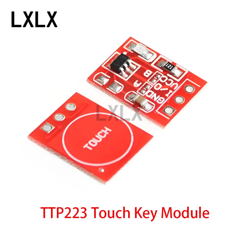 100 TTP223 Touch Key Modules Self-Locking Tap Action Capacitive Switches Single Circuit Retrofit