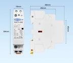 TOMZN TOCT1 2P 25A DC 12V 24V Coil 220V/230V 50/60Hz DIN Rail Household AC Modular Contactor 2NO or 1NO 1NC