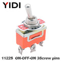 5pcs SPST DPDT 250V 15A Toggle Switch 2 3 Position Latching On-Off On-On On-Off-On E-TEN1322 1021 1122 1221 1321 Cap Waterproof