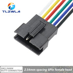 10PCS JST SM 2/3/4/5/6Pins 2.54MM Plug Male to Female Wire Connector cable pigtail Plug LED Connecting line 20cm Long