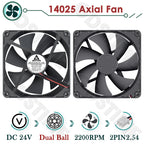 Gdstime 140mm Fan 24V 12V 5V Cooler 140*25MM Case CPU Fan 14025 Radiator Fan for Home Mechanical Equipment,Humidifiers Cooling