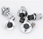 10PCS Aviation Plug Socket Panle Circular Connector with Cover M19 GX20 20mm 2 3 4 5 6 7 8 10 12 Pins