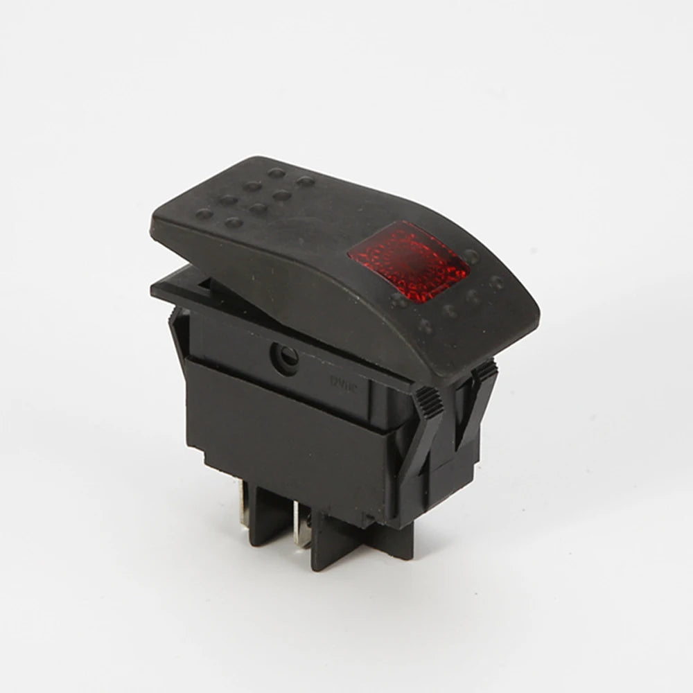 ABILKEEN KCD2 Rocker Marine Switch DC12-24V ON-OFF Latching Toggle Rocker Push Button with LED Illuminate 4-Pin Terminal
