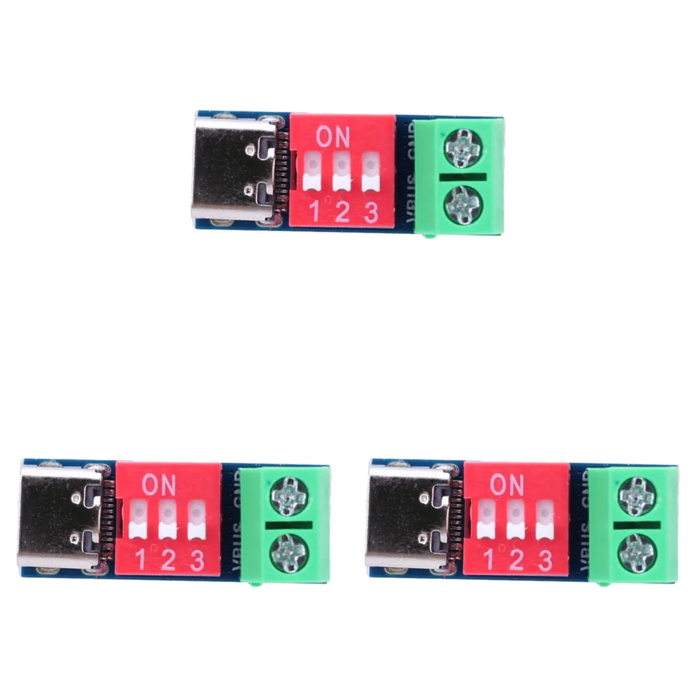 PD Trigger Module Type-C Fast Charging Test Board 5-20V Adjustable USB-C Power Detector Voltmeter for Power Bank 100W PD3.0 QC4+