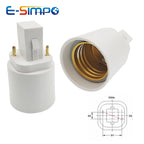 3Pcs G24d 2Pin To E26 E27 Fire-proof 250V2A Light Socket CFL LED Lamp Base Holder Adapter Converter, Ballast Removal Required