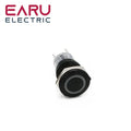 19mm Power Mark Press Metal Push Button Switch Waterproof Latching Self-lock Fixation LED Light Illumination 3V-6V 12V-24V 220V