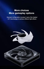 JONSBO ZA-140/420 Case Cooling Fan 140mm ARGB 3 Connected Bodies PWM Quiet Fan  Replaceable Fan Blades