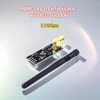 NRF24L01+PA+LNA Wireless Transceiver RF Transceiver Module 2.4G 1100m with Antenna and NRF24L01+ Breakout Adapter with 3.3V