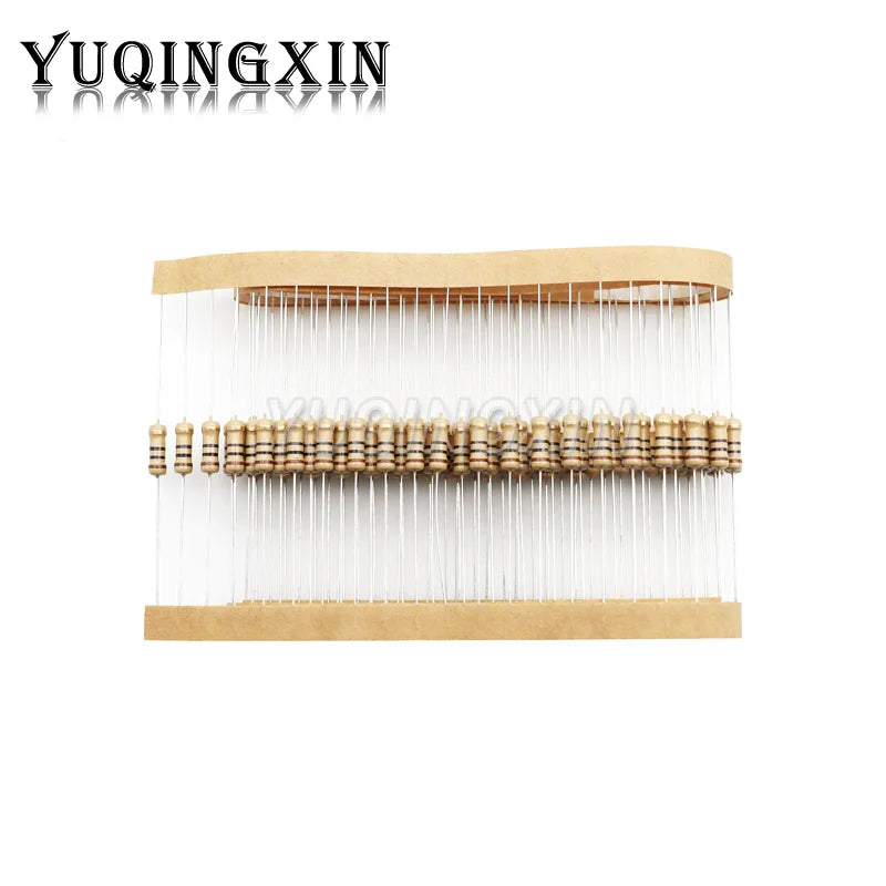 100pcs 1/2W Carbon Film Resistor 0.5W 5% 1R - 10M 0R 10R 100R 220R 330R 1K 2.2K 4.7K 10K 22K 47K 100K 1M 0 10 100 220 330 Ohms