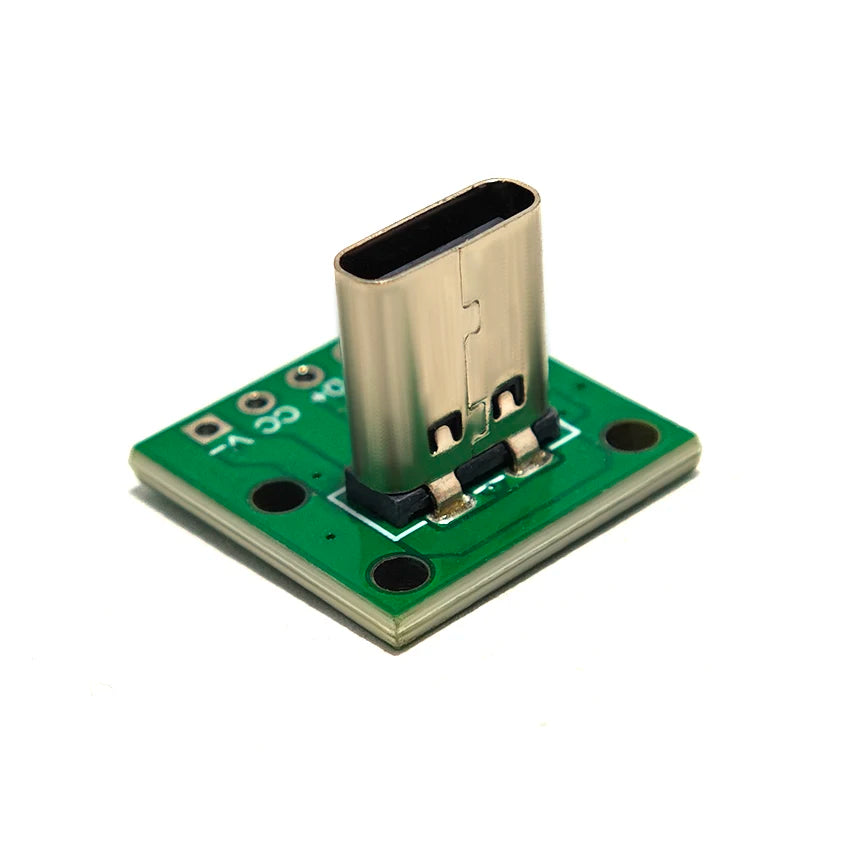 Vertical USB Type C Female Socket Patch Board 14P to 2.54 5P Circuit Board Data Test Board Type-c Usb C Connector
