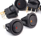 12V LED Boat Switch with Light Car Truck Rocker Switch on/Off Control SPST 3 Pin 2 Position for Marine Auto 1/3/12pcs