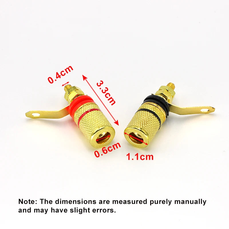 5-10pcs Amplifier Speaker Terminal Gold Plated Binding Post Banana Plug Socket Connector Suitable for 4mm Banana Plugs