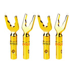 YYTCG Gold plated Banana Plug Connectors, Speaker plugs, audio screws, fork connectors, U and Y 1pcs/4pcs