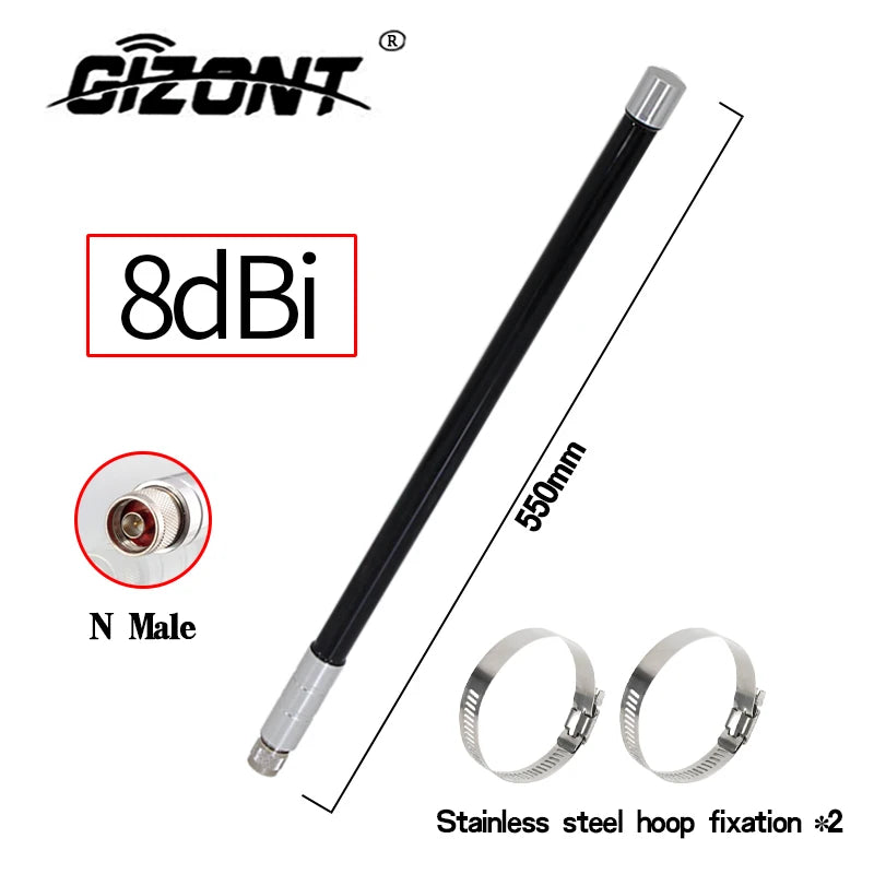 8 DBi Outdoor LoRa 868MHz 915MHz Antenna N-Male Connector Outdoor Waterproof Fibreglass Aerial For Helium Hotspot HNT Miner