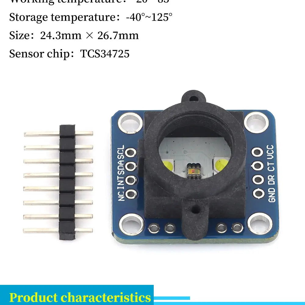Stlxy TCS34725 Color Sensor Recognition TCS230 TCS3200 GY33 Recognition Sensor Module Replacement DIY Electronics