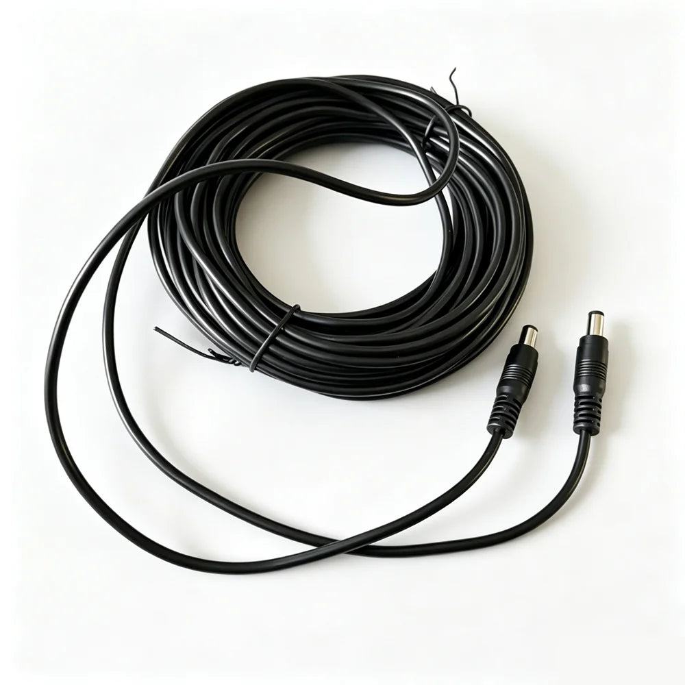 12V Extension Cord 5.5mm x 2.1mm DC Male To Male Extender Wire Security Camera Power Cable 1M/3M/5M/10M