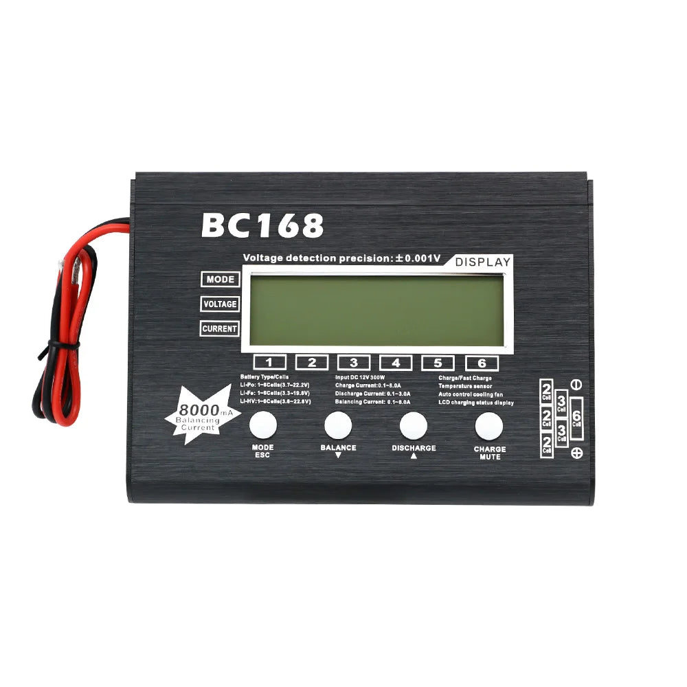 AOK BC168 1-6S 8A 200W Super Speed LCD Intellective Balance Charger/Discharger for Lipo Battery Rc Toys