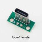 2pcs Micro Mini USB Type C USB 2.0 3.0 Male Female PCB Connector 90 Degree with Pin Header Data Charging Cable Jack Test Board