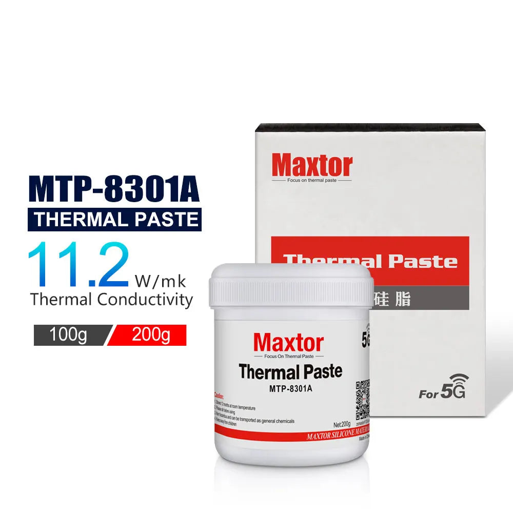 Maxtor 11.2W/mk Thermal Paste High Performance Thermal Conductive Grease for Intel Processor PC CPU GPU PS4 Computer Cooling