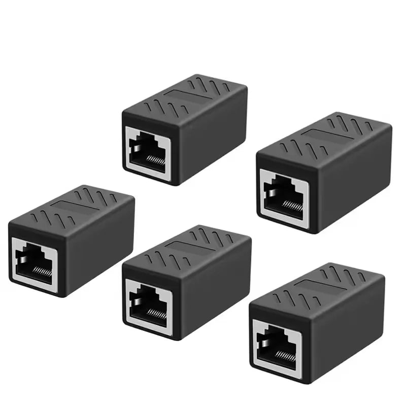 RJ45 Splitter 1 to 2 Ethernet Adapter Internet Network Cable Extender RJ45 Connector Coupler for PC TV Box Router High Quality