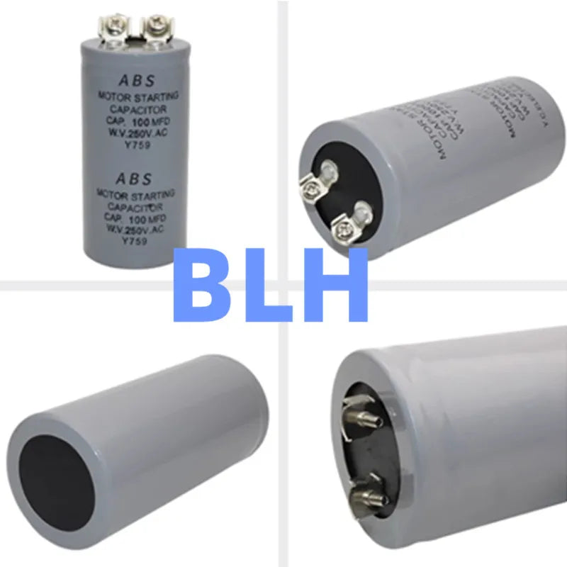 CD60 ABS motor starting capacitor 250V 50UF 75UF 100UF 150UF 200UF 300UF 400UF 600UF 800UF 1000UF 1200UF screw with terminal MFD