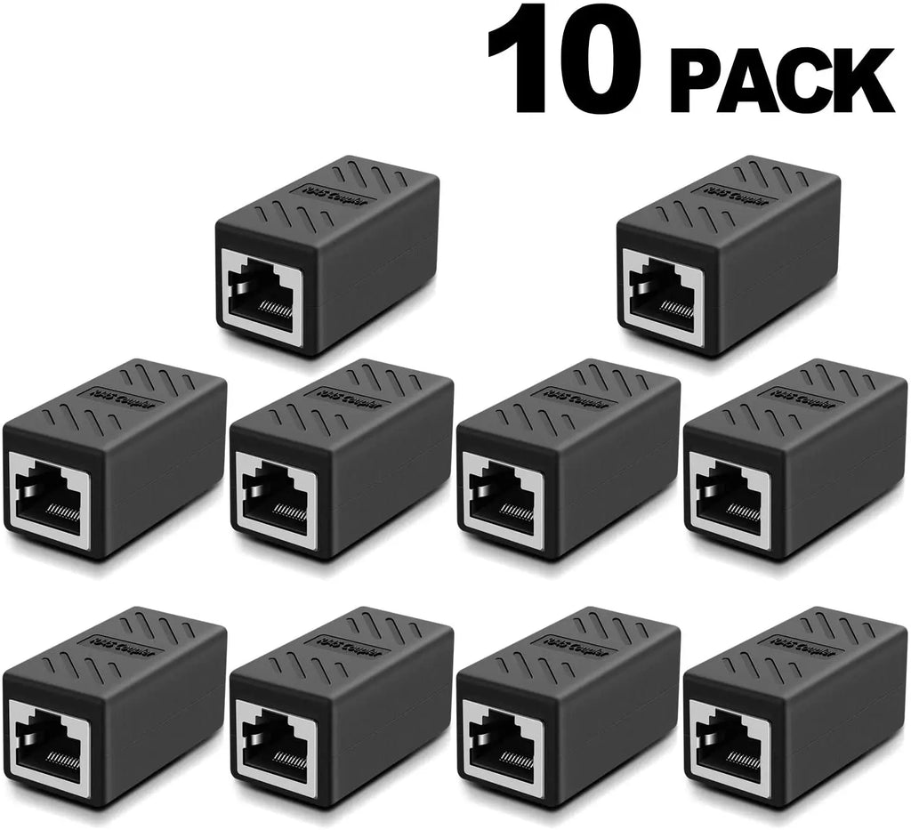 20/10/5Pcs RJ45 Coupler RJ45 Ethernet Connector Cat6 6A Cat5 5e Adapter Gigabit Network Extender Female to Female Adapter For PC