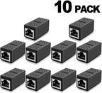 20/10/5Pcs RJ45 Coupler RJ45 Ethernet Connector Cat6 6A Cat5 5e Adapter Gigabit Network Extender Female to Female Adapter For PC