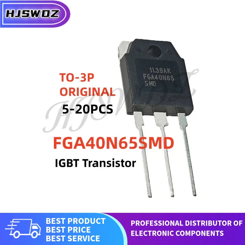 Original 5/10/20Pcs FGA40N65SMD 40N65SMD FGA40N65 SMD 40A 650V TO-3P IGBT transistor for Welding Machine