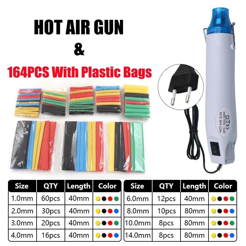 220V DIY Heat Gun Electric Power Tool Hot Air Gun 300W Temperature Gun With Supporting Seat Shrink Plastic DIY Craft Tool