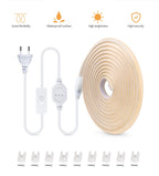 1M-35M 220V 110V COB LED Strip Light RA90 Super Bright 320LEDs/m Flexible Outdoor Lamp Waterproof LED Tape With EU US Power Plug