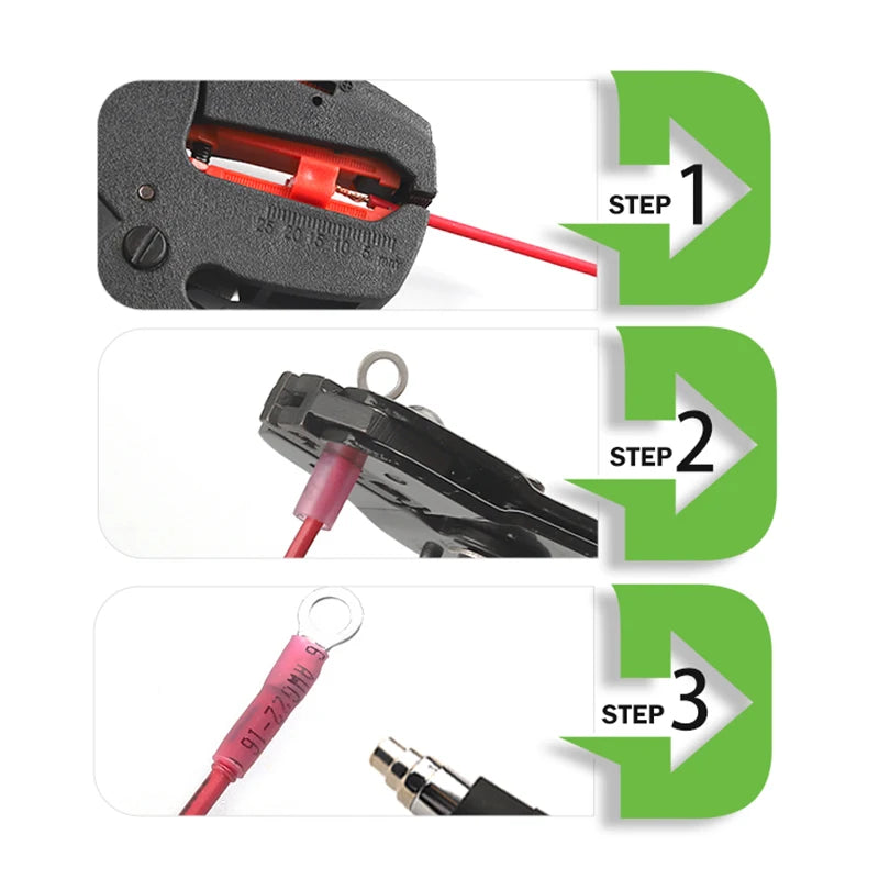 25PCS Heat shrink Insulated Ring Electrical Wire Crimp Terminals M5/M6/M8/M10 for Assortment Electric wiring Connector