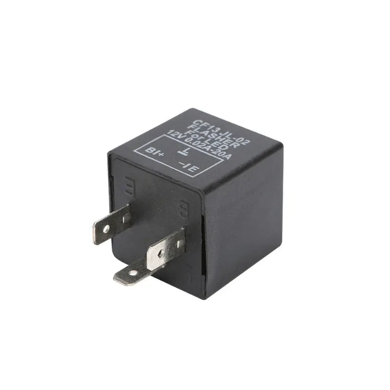 CF13 CF14 JL-02 3-Pin LED Flasher Relay, Hyper Flash Fix Turn Signal Relay 12V for Car Motorcycle LED Lights