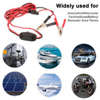 8FT/2.5M 12AWG SAE Battery Alligator Clip Harness with On/off Switch 12V2Pin Quick Break