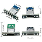 1-10pcs USB 3.1 Type C Socket With Screw Fixing Plate Type-C USB Jack 3.1 Type-C 2Pin 4Pin 5Pin 6Pin Female Connector Jack
