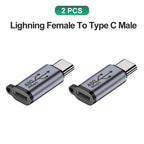 USB C To Lighning Adapter USB C Cable To IOS Fast Charging Connector Lighning Male to Type C Female Converter For iPhone