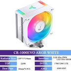 JONSBO CR-1000EVO CPU Cooler 120mm ARGB PWM CPU Cooling Fan 4 Heat Pipes TDP 220W Radiator For intel LGA 115X 1200 1700 AM4 AM5