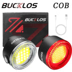 BUCKLOS COB Bike Taillights Headlight USB Rechargeable Bicycle Safety Warning Light MTB LED Front Rear Lantern Cycling Lamp Set
