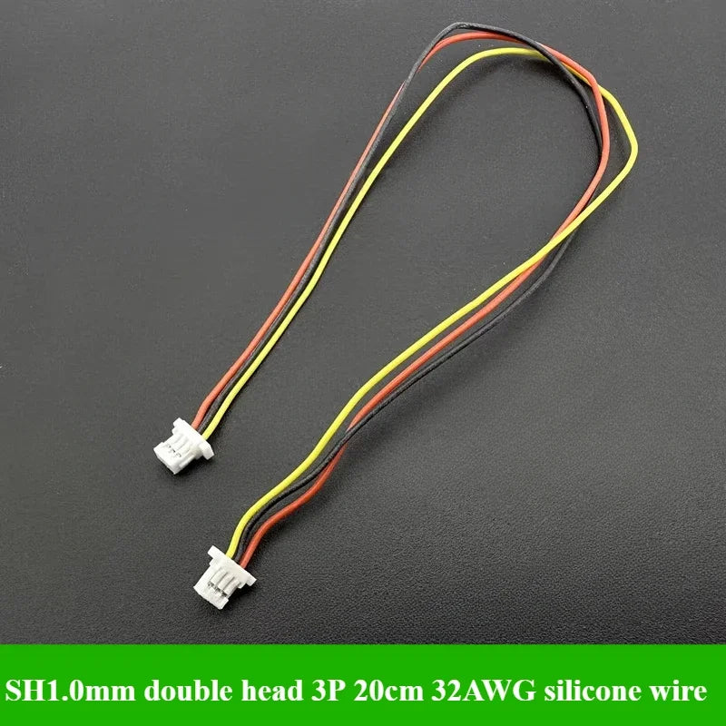 2-50Pcs/lot JST SH 1.0mm Pitch Female Socket Terminal Plug Wire Connector SH 1mm 2 3 4 5 6 Pin 20CM 32AWG Silicone Wires Cable