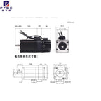 WITH Brake Nema 23  57 Hybrid Closed Loop 2-Phase  Servo Motor with Driver 57HSE2.2N+HBS57 Stepper Motor for  CNC Spindle Motor