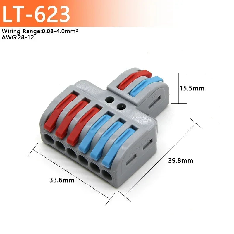 5/10/50/100pcs Push-in Electrical Wire Connector Terminal Block Universal Fast Wiring Cable Connectors For Cable Connection