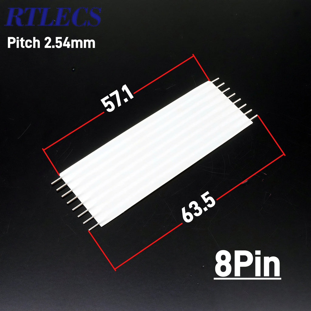 1.0 2.54 MM FPC FFC Flexstrip Cable Jumper 8 10 12 13 24 Pin JSN-2.54 Solder PCB Through Hole Nomex Insulator 24 AWG 3.0A
