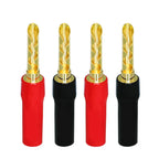Musical Sound Banana Plugs for Speaker HI-FI Wire Audio Adapter Jack Amplifiers Connector for Speaker Stereo Cable