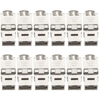 12 Pcs RJ45 Keystone Cat7 Cat6a Shielded FTP Zinc Alloy Module Network Keystone Jack Connector Adapter 10GB Network