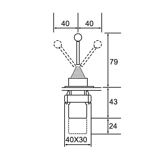 2NO 2 Position Latch XD2-PA12 PA14 Rocker Joystick Controller Spring Return Rotary Cross Switches Reset PA22 PA24 4NO 4Position